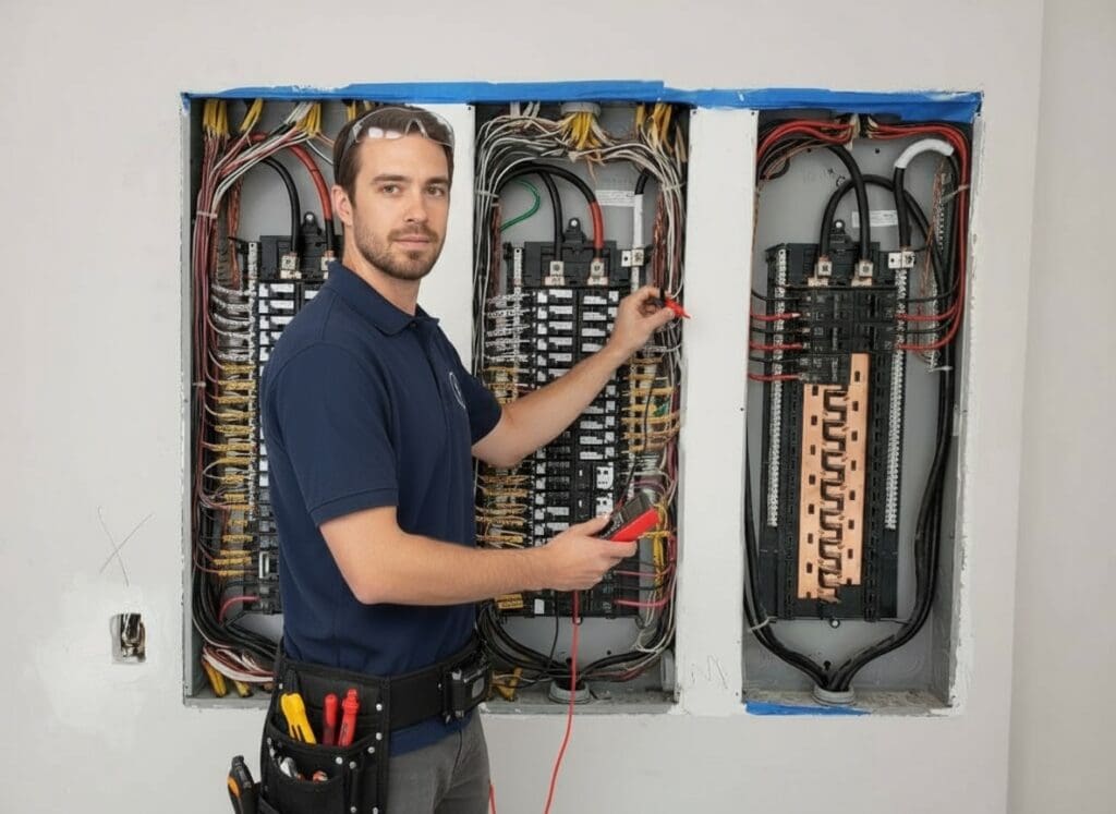 Electrician in Coral Springs FL Testing Circuit Breaker
